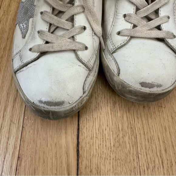 Gold Goose Super-Star with Silver Leather Star and Snake Print - Picture 6 of 13